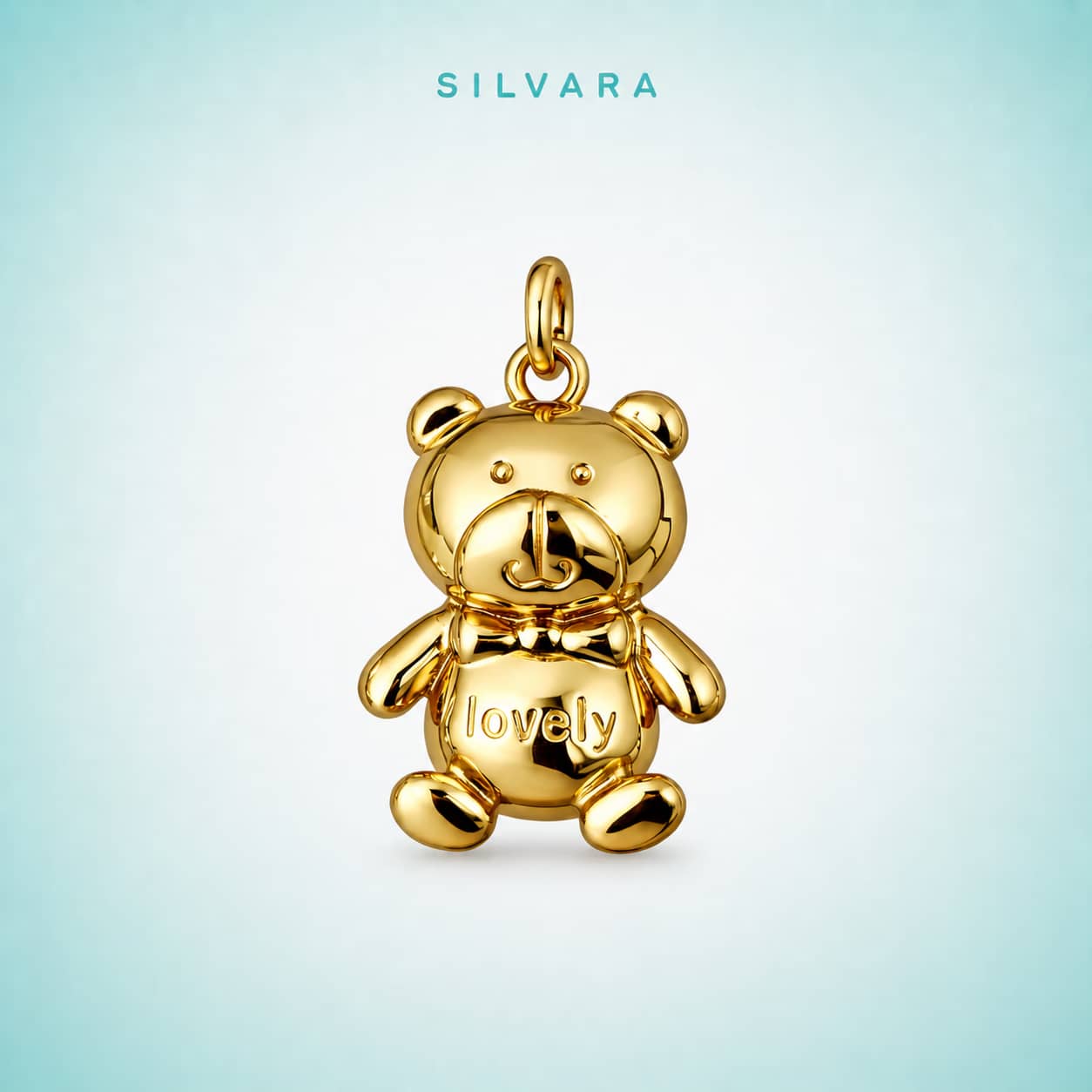 Подвеска Мишка «Lovely», цвет — золото