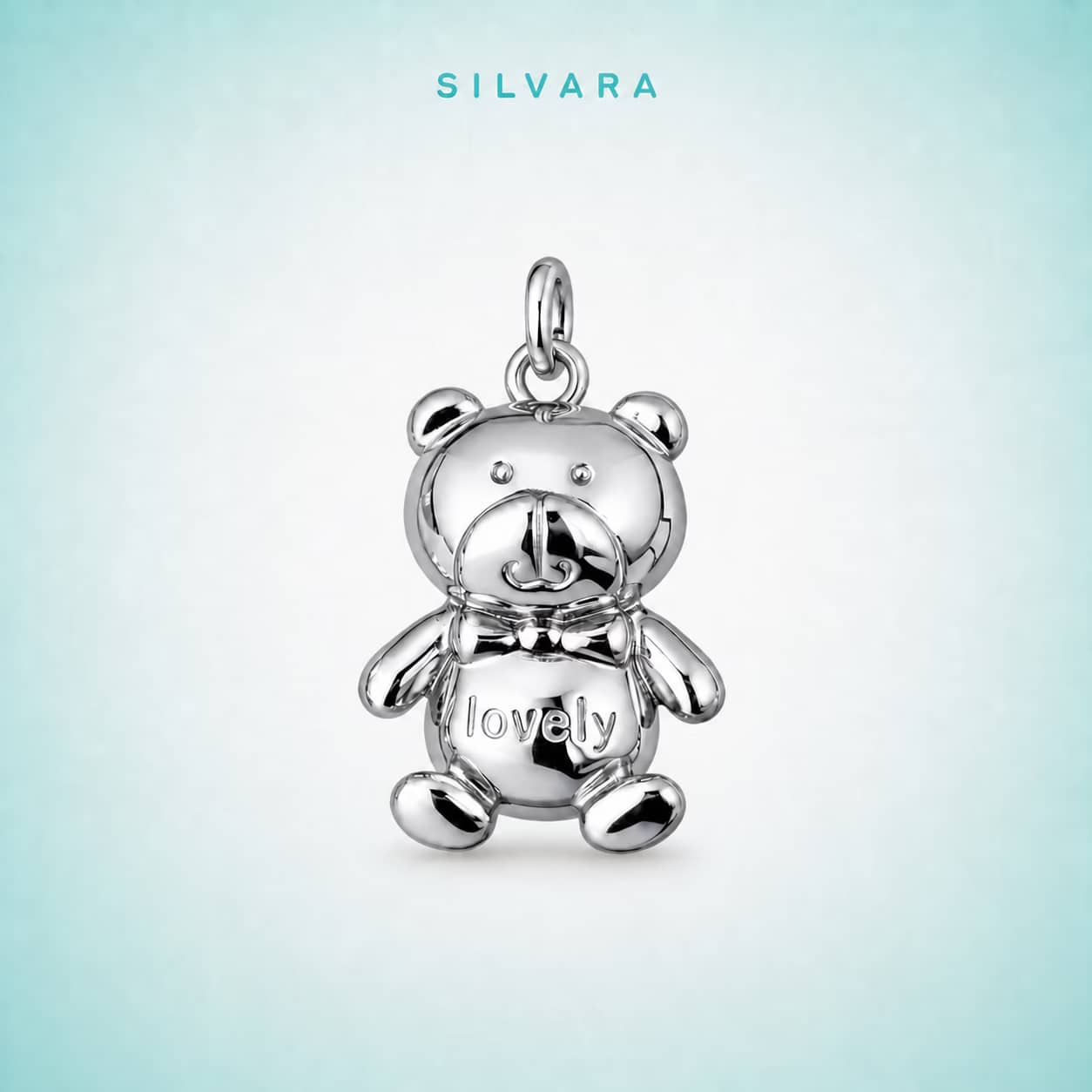 Подвеска Мишка «Lovely», цвет — серебро