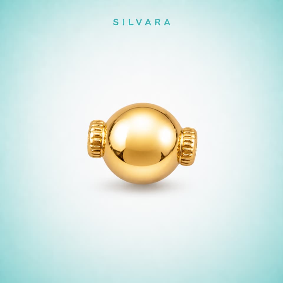 Бусина «Шар», 14×11 мм, цвет — золото
