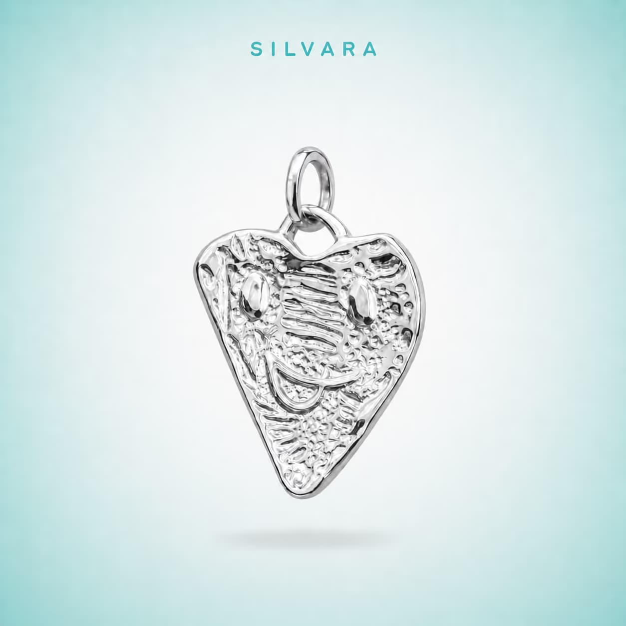 Подвеска Сердце, 20×17 мм, цвет — серебро