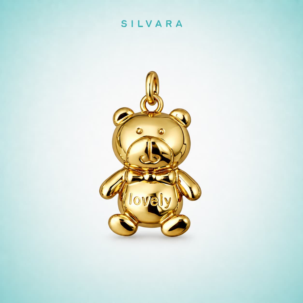 Подвеска Мишка «Lovely», цвет — золото
