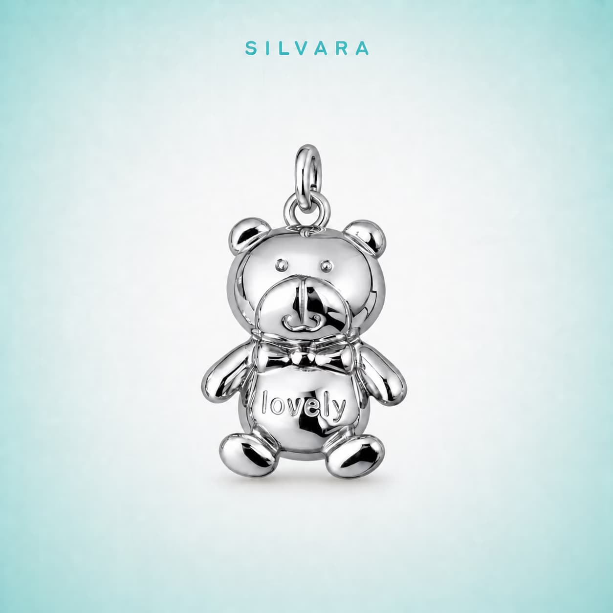 Подвеска Мишка «Lovely», цвет — серебро