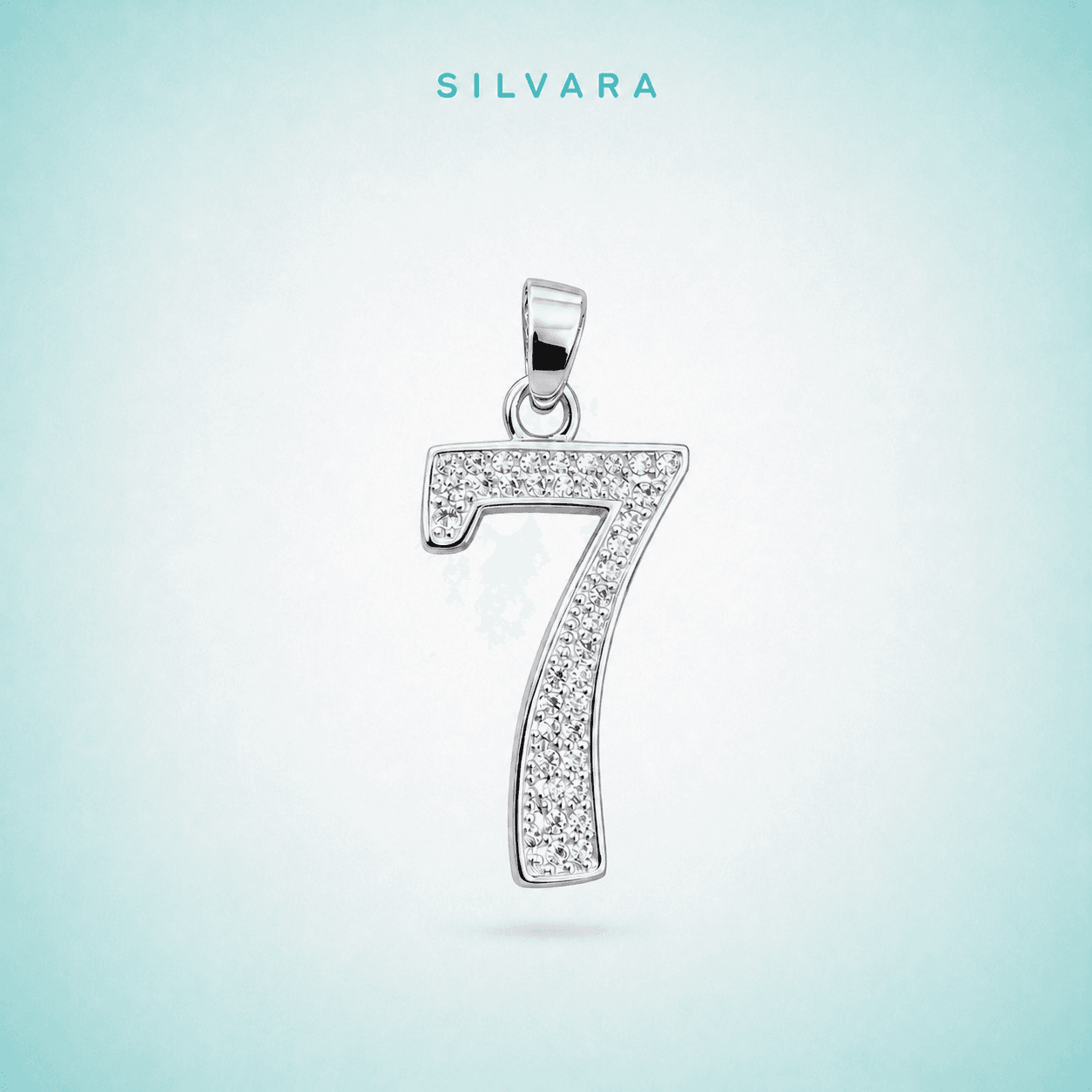 Подвеска «Цифра 7», цвет — серебро